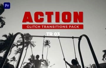 Best Action Glitch Transitions Pack Premiere Pro Template