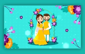 Cute Indian Wedding Invitation After Effects Template