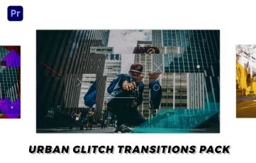 Premiere Pro Template Urban Glitch Transitions Pack