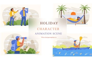 Holiday Animation Scene After Effects Template