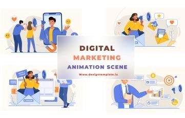 Digital Marketing Scene After Effects Templates