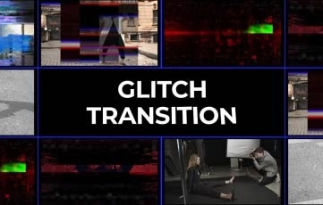 Glitch Transitions After Effects Template