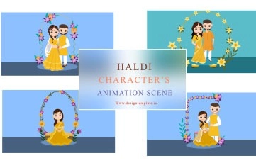Haldi Character Set After Effects Template