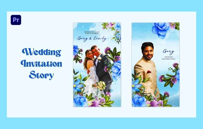 Best Watercolor Texture Wedding Invitation Instagram Story Premiere Pro Template