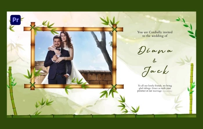 Nature Effects Wedding Invitation Slideshow Premiere Pro Template