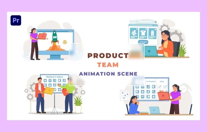 Product Team Animation Scene Premiere Pro Template
