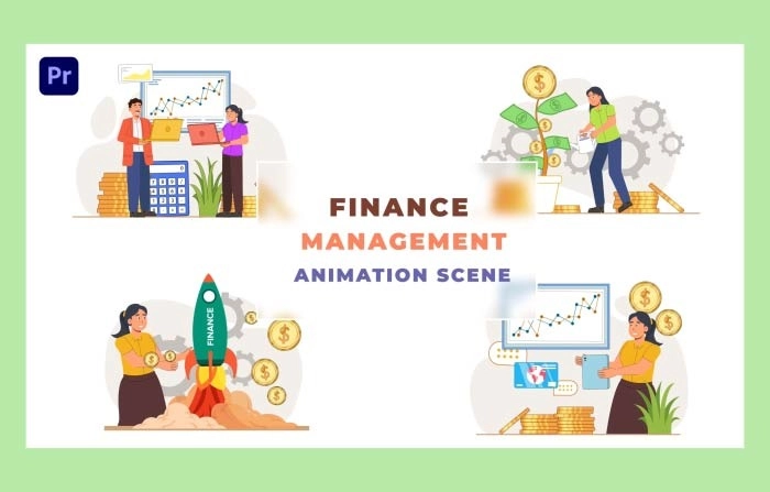 Finance Management Animation Scene Premiere Pro Template