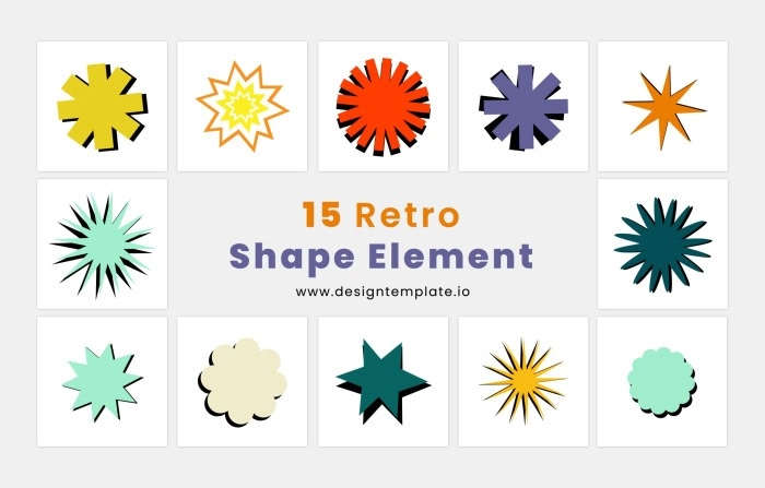 Retro Shape Element After Effects Template