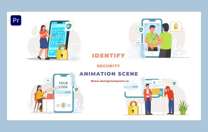Identity Security Animation Scene Premiere Pro Template