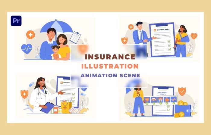 Insurance Animation Scene Premiere Pro Template