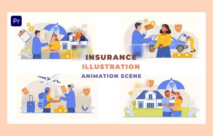 Insurance Type Animation Scene Premiere Pro Template