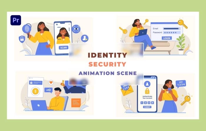 Premiere Pro Identity Security Animation Scene Template