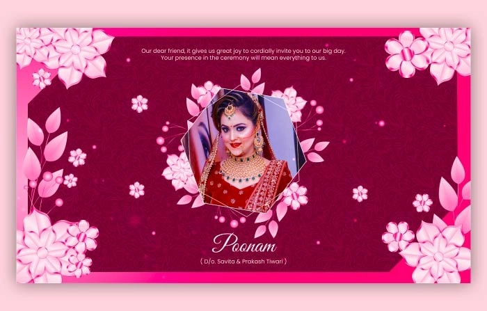 Attractive Wedding Invitation Slideshow After Effects Template
