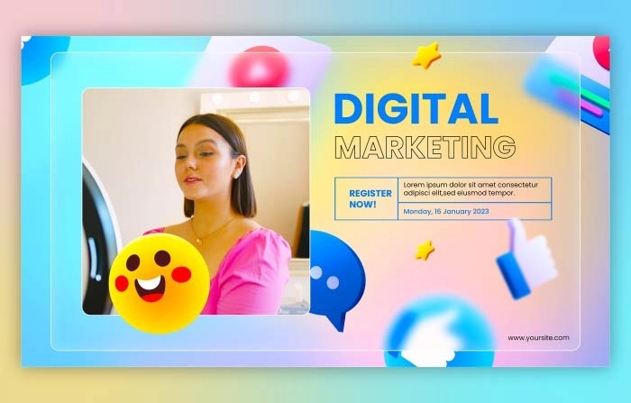 Digital Marketing Influencer Slideshow After Effects Template