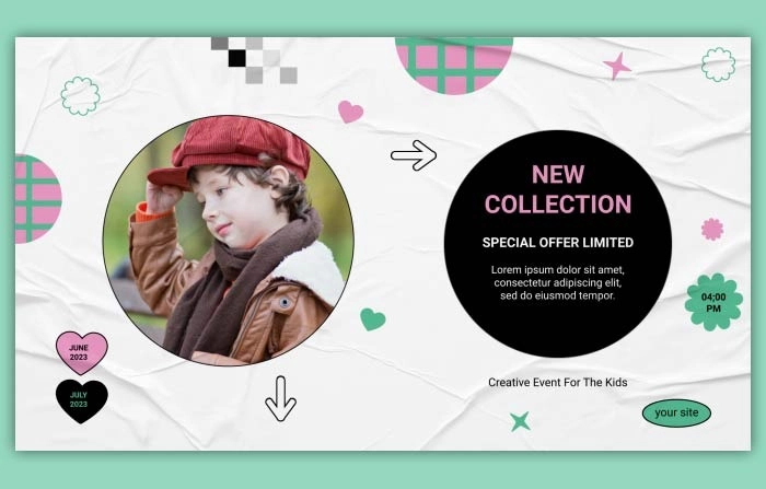 Kids Fashion Slideshow After Effects Template