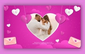 Lovely Valentines Day Slideshow After Effects Template