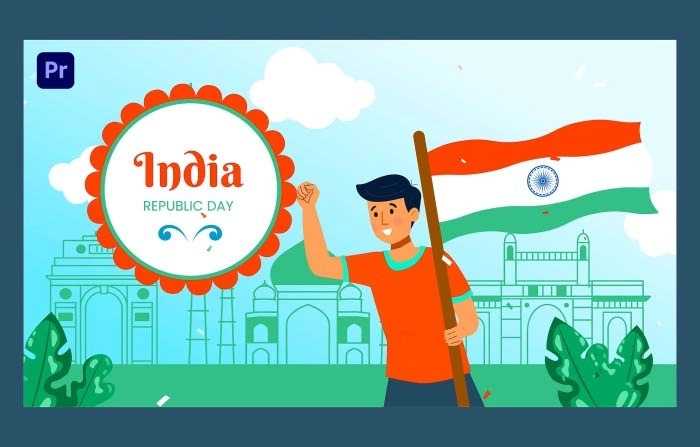Indian Republic Day Celebration Slideshow Premiere Pro Template