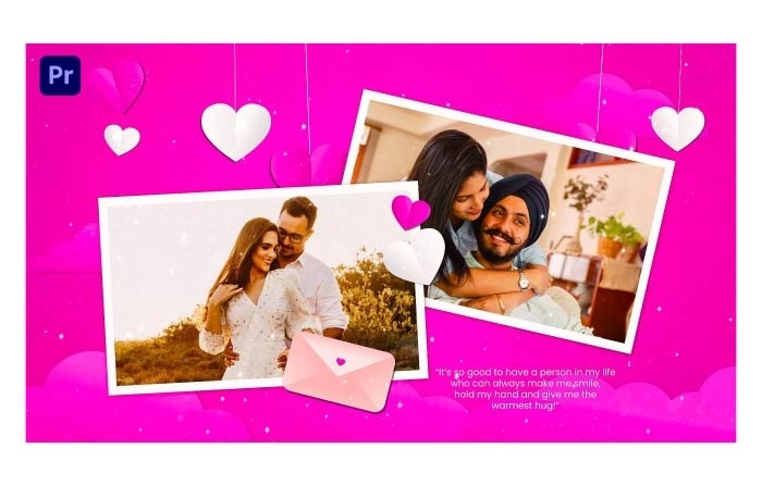 Lovely Valentines Day Slideshow Premiere Pro Template