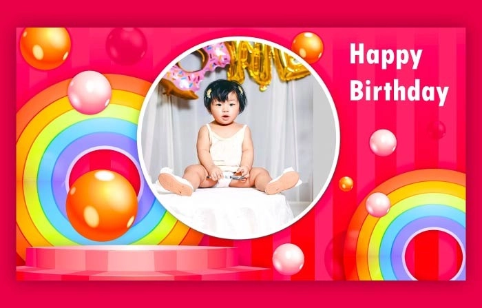 3D Birthday Design After Effects Slideshow Template