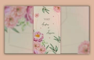 Floral Style Wedding Invitation Story After Effects Template