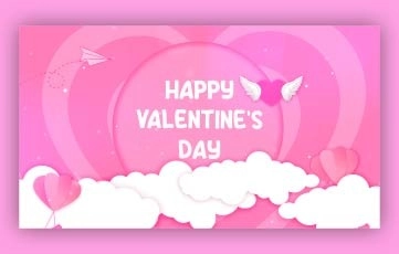 Valentine Day Greeting E-Card Slideshow After Effects Template