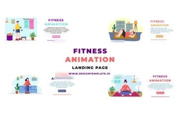 Fitness Landing Page After Effects Template
