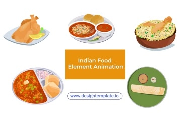Indian Food Elements After Effects Template