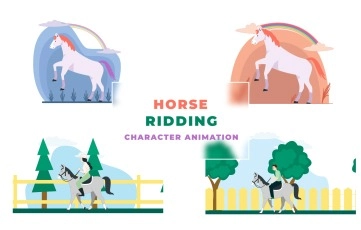Horse Riding Animation After Effects Template