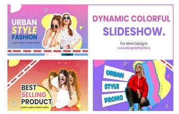 Dynamic Colorful Slideshow After Effects Template