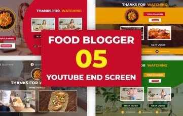 Cooking Youtube Channel Slideshow After Effects Template