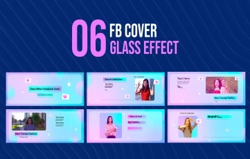 Glass Effect Facebook Cover After Effects Template