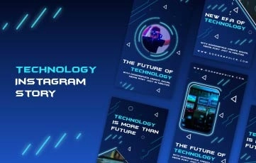Technology Instagram Stories After Effects Template