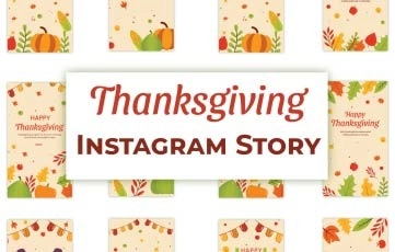 Thanks Giving Instagram Story After Effects Template