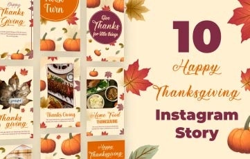 Thanksgiving Instagram Stories After Effects Template