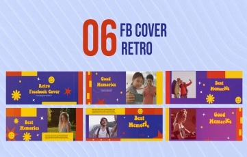 Retro_Facebook_Cover_06 After Effects Template