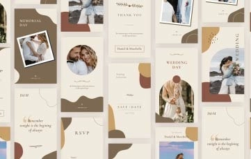 Wedding Invitation Instagram Stories After Effects Template