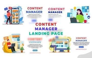 Content Manager Landing Page After Effects Template
