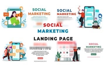 Social Media Marketing Landing Page After Effects Template