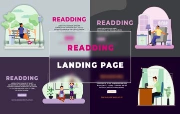 Reading Landing Page After Effects Template