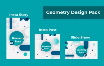 Geometric Design Social Media Post After Effects Template