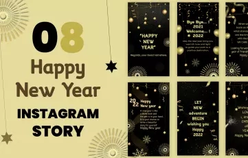 Happy New Year Wishes After Effects Instagram Story