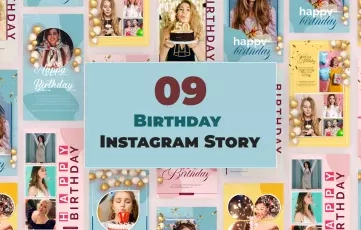 Happy Birthday Wishes Instagram Stories After Effects Template