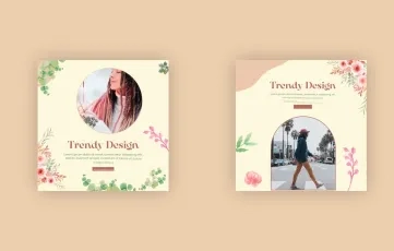 Trendy Friendly Design Instagram Post After Effects Template