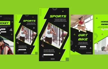Sports Fitness Instagram Stories After Effects Template