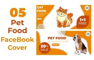 Pet Food Information Facebook Cover After Effects Template