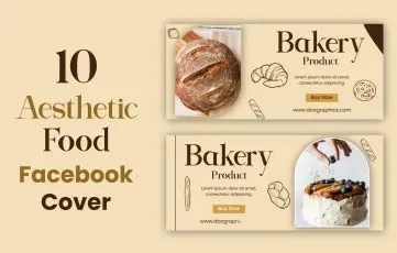 Aesthetic Food Display Facebook Cover After Effects Template