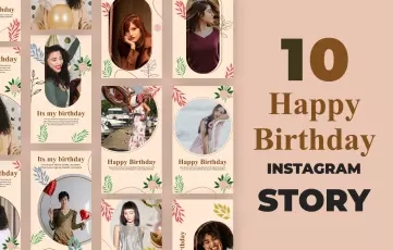 Happy Birthday Instagram Stories After Effects Template