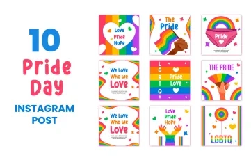 Pride Day Social Media Post After Effects Templates