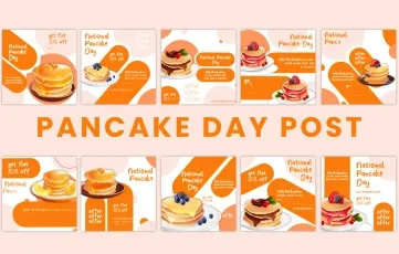 Pancake Day Social Media Post After Effects Template