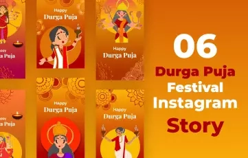 After Effects Durga Puja Festival Instagram Story